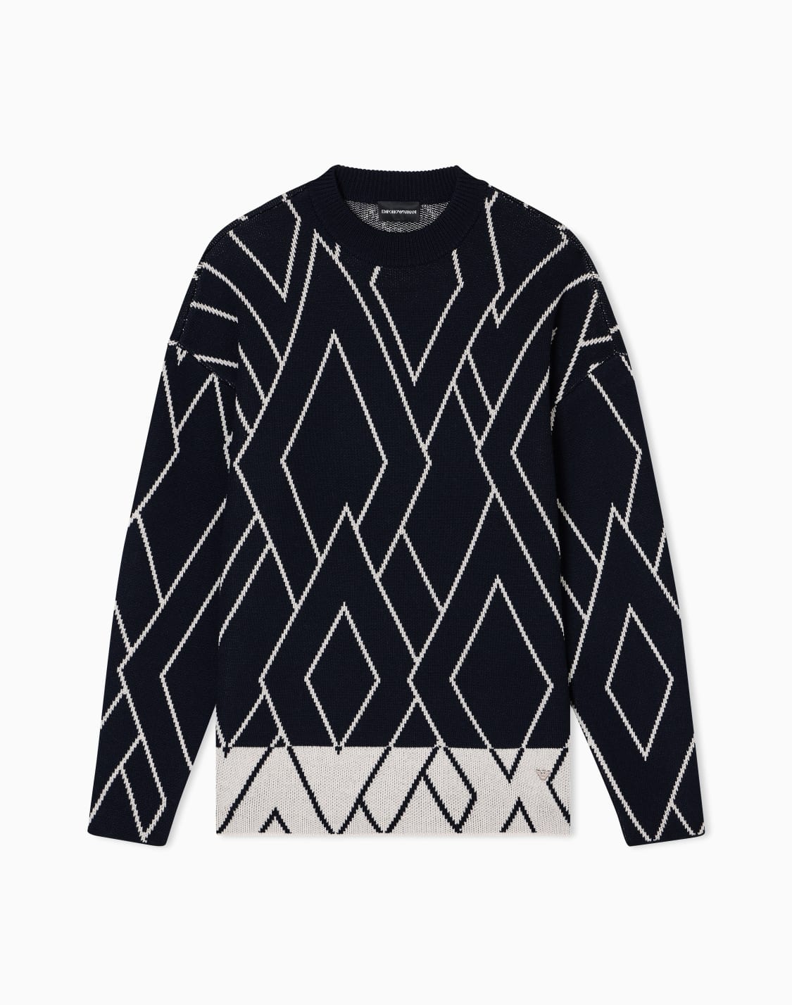 セタ-バジンウルジャカド-幾何学モチフ刺繍ステッチ-ブル--emporio-armani
