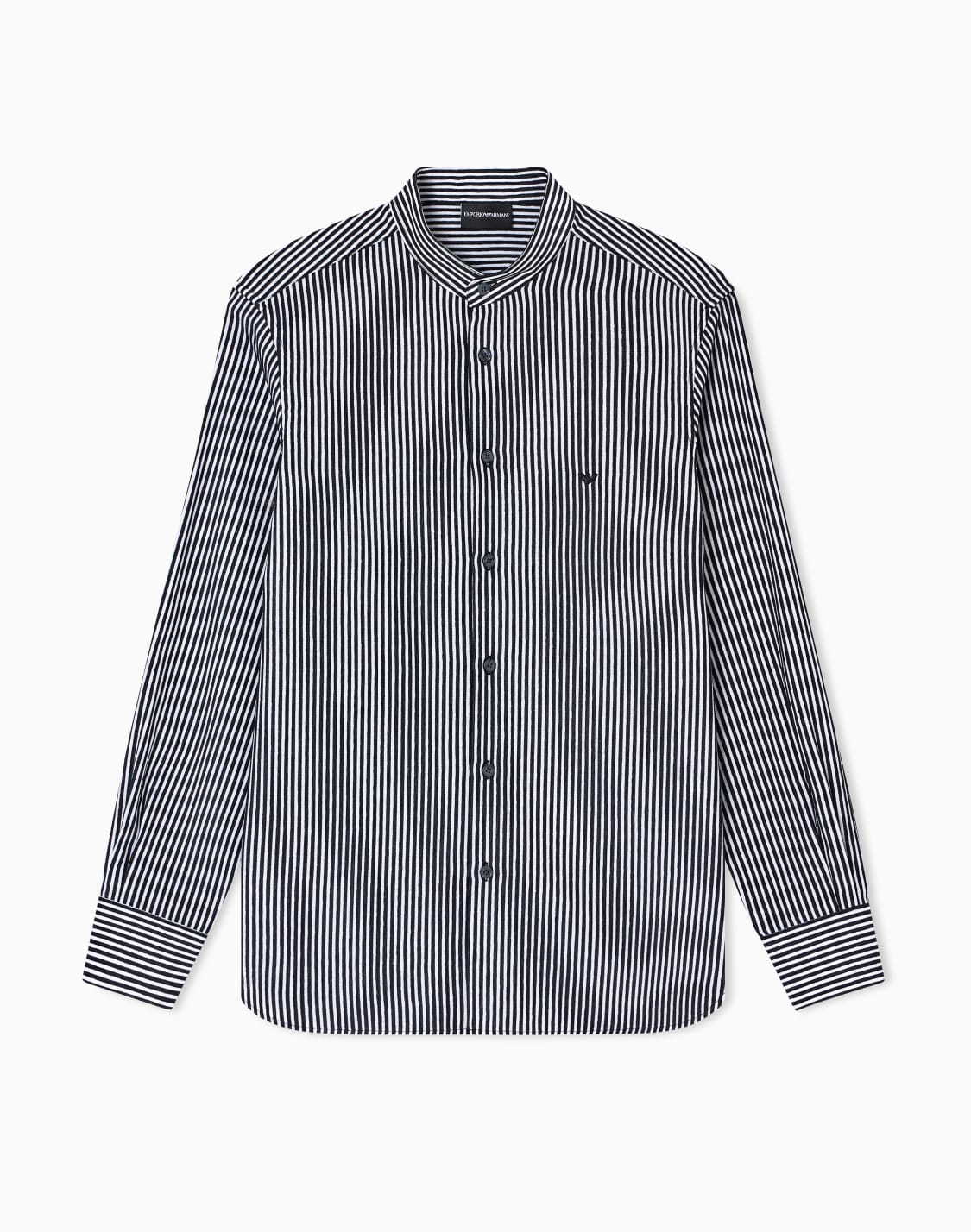 chenille-shirt-with-a-guru-collar-with-a-striped-motif-blue--emporio-armani