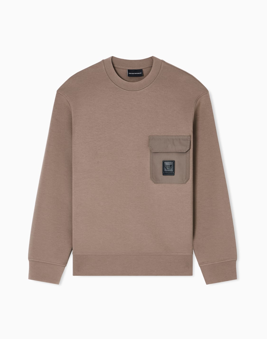 asv-double-jersey-sweatshirt-with-pocket-and-logo-patch-beige--emporio-armani
