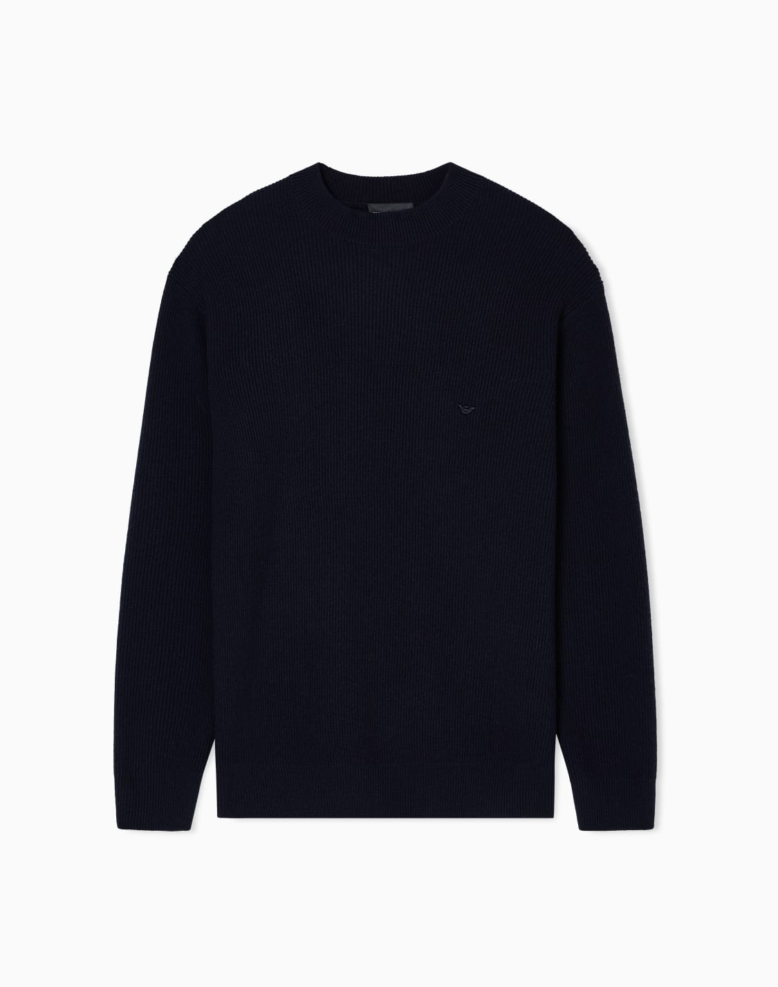pullover-aus-schurwolle-mit-patentmuster-marineblau--emporio-armani