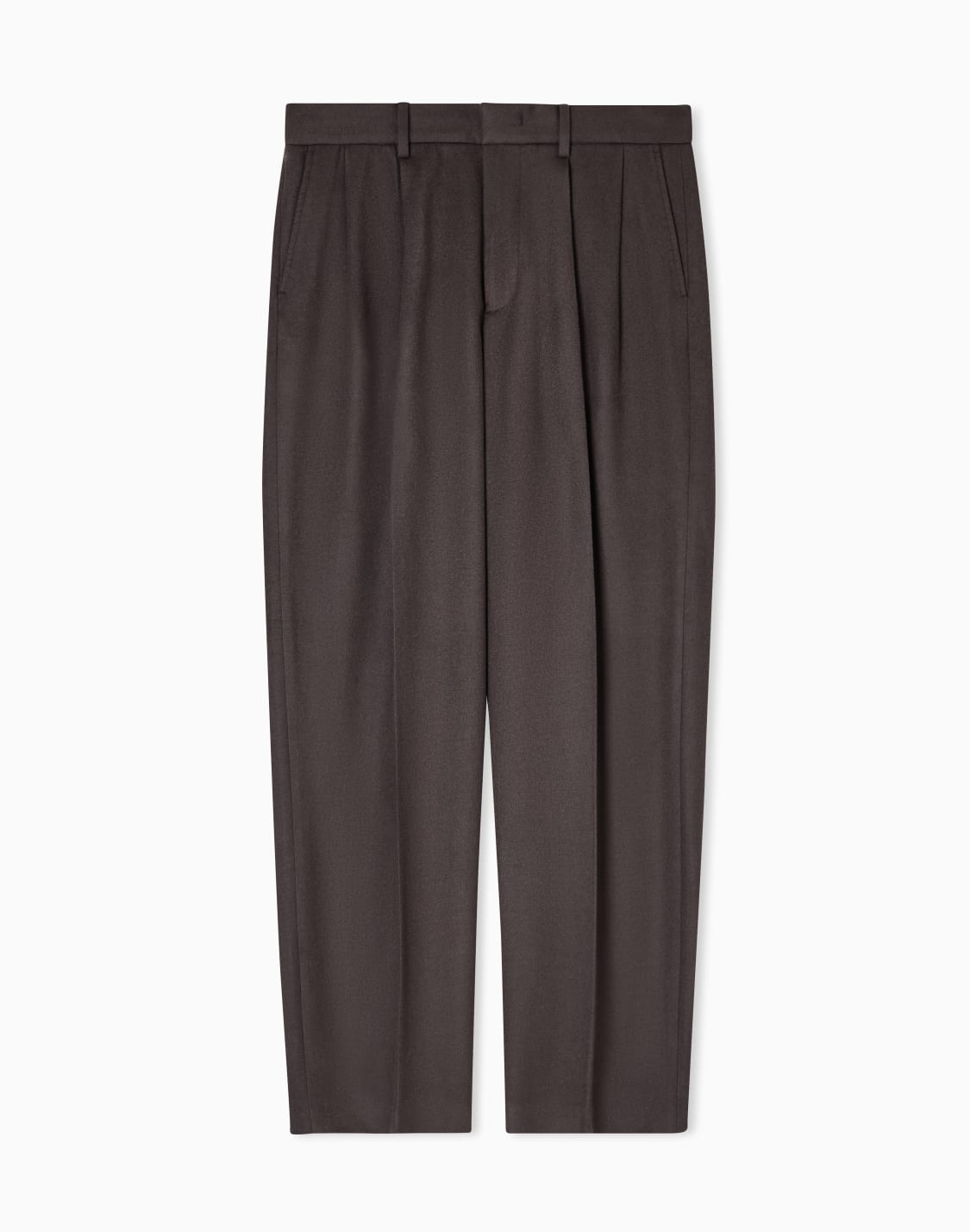 タック入りパンツ-バジンウル-ブラウン--emporio-armani