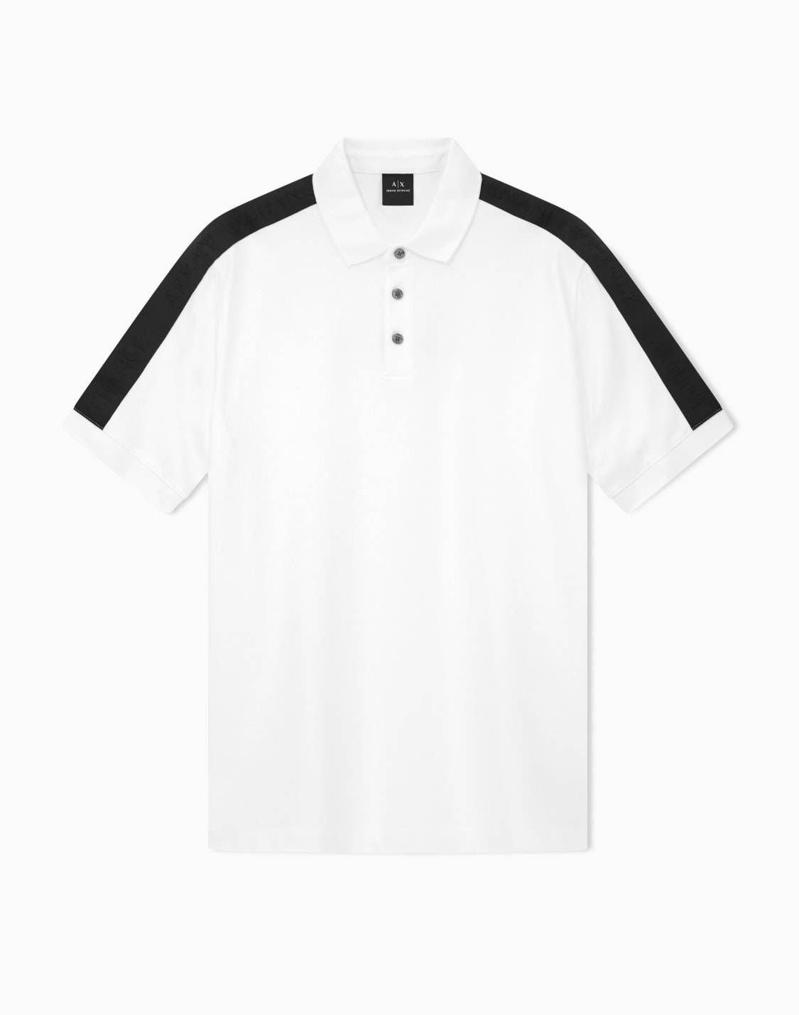 ロゴテプ-半袖ポロシャツ-ホワイト--armani-exchange