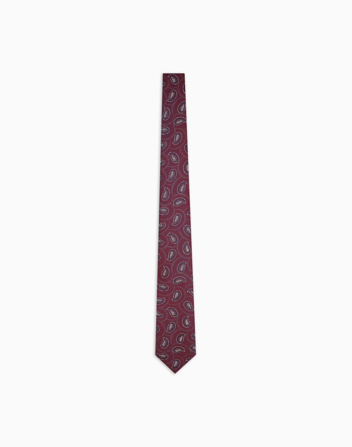 シルクネクタイ-ペイズリジャカド-レッド--giorgio-armani