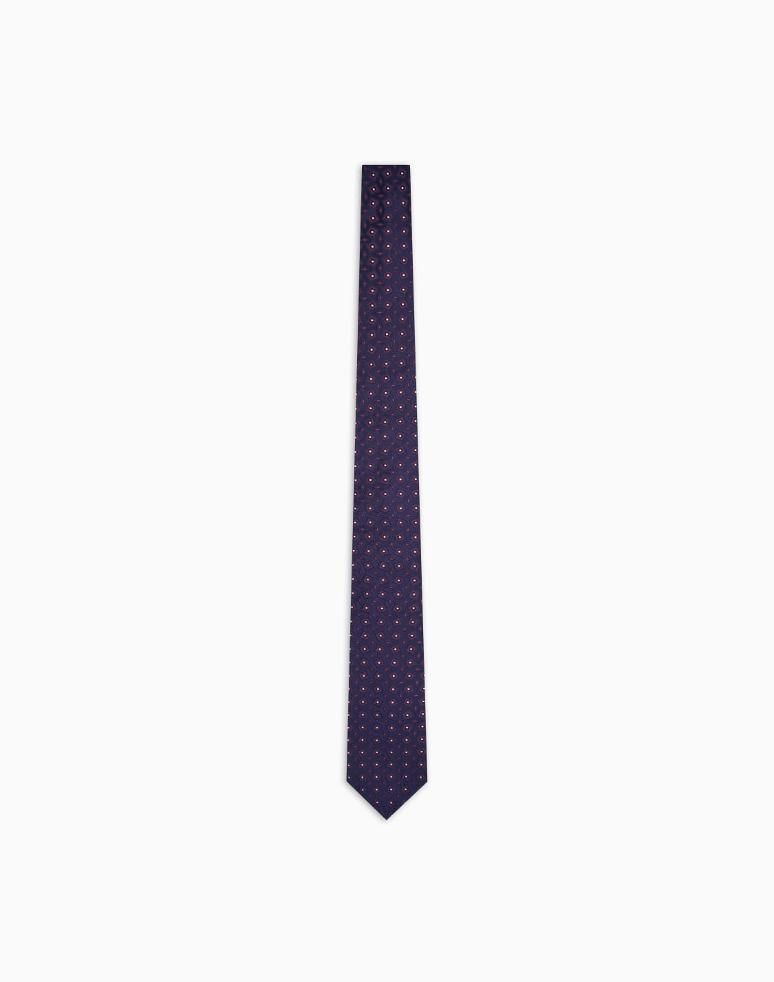 シルクネクタイ-ジャカド幾何学モチフ-ブル--giorgio-armani