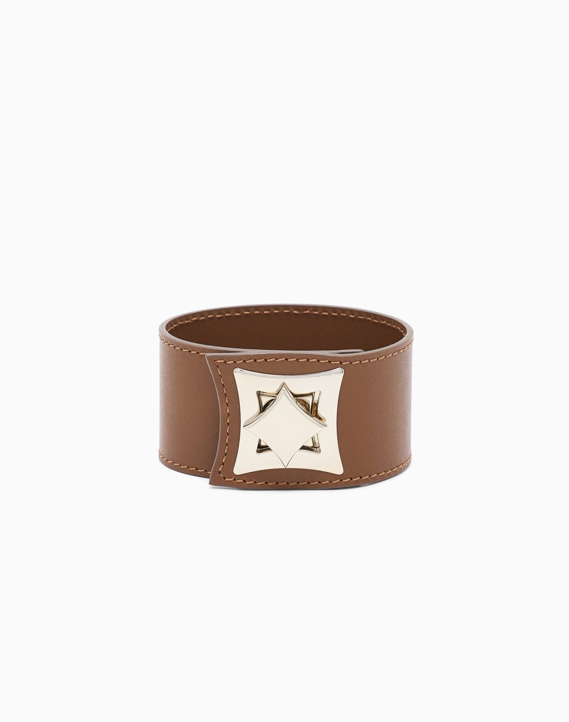 bracciale-in-pelle-e-ottone-marrone--giorgio-armani