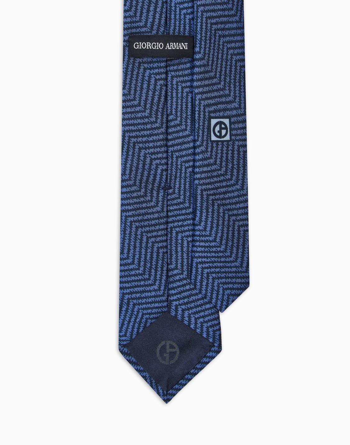 asv-シルクネクタイ-シェブロンプリント-ブル--giorgio-armani