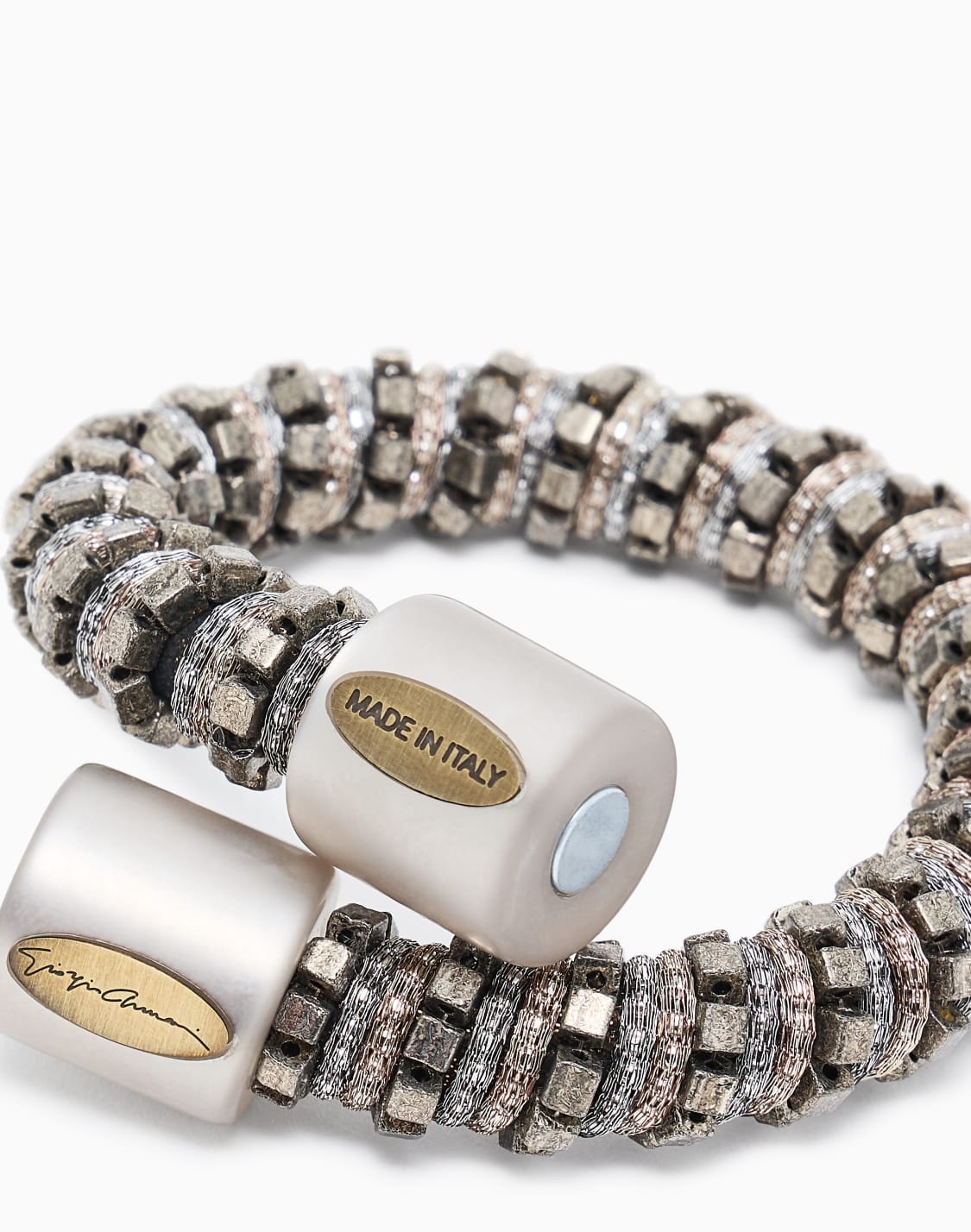 bracciale-in-pelle-e-tessuto-oro--giorgio-armani