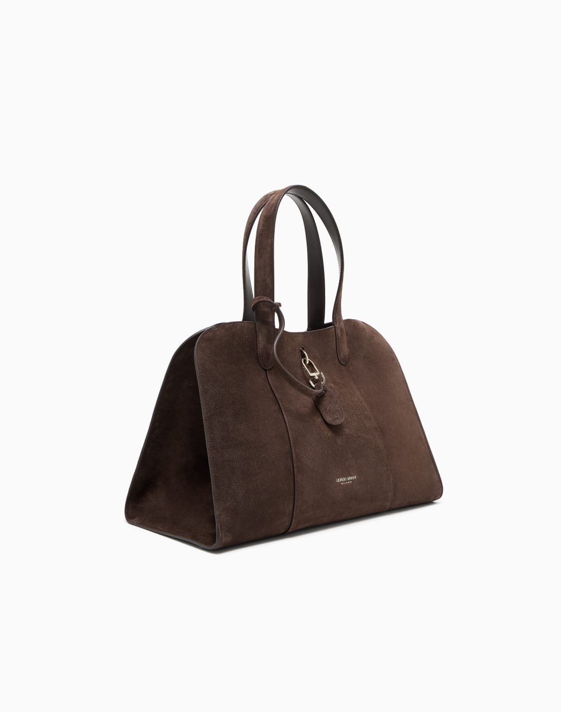 groe-einkaufstasche-aus-veloursleder-braun--giorgio-armani