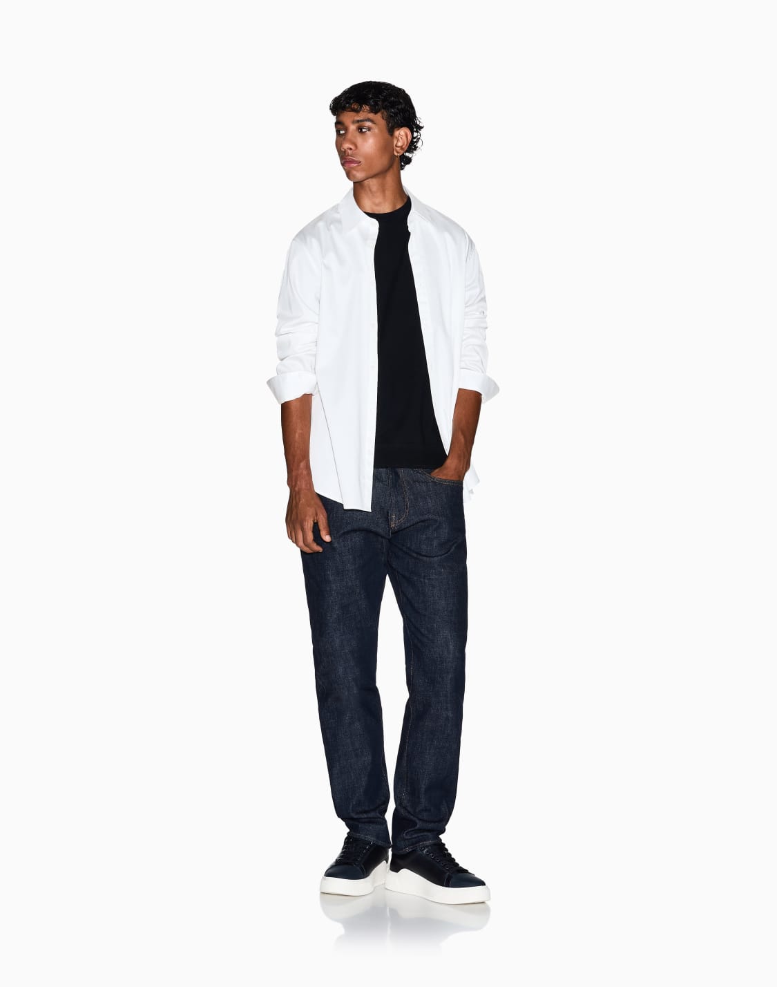 t-shirt-maille-coton-bio-noir--armani-exchange