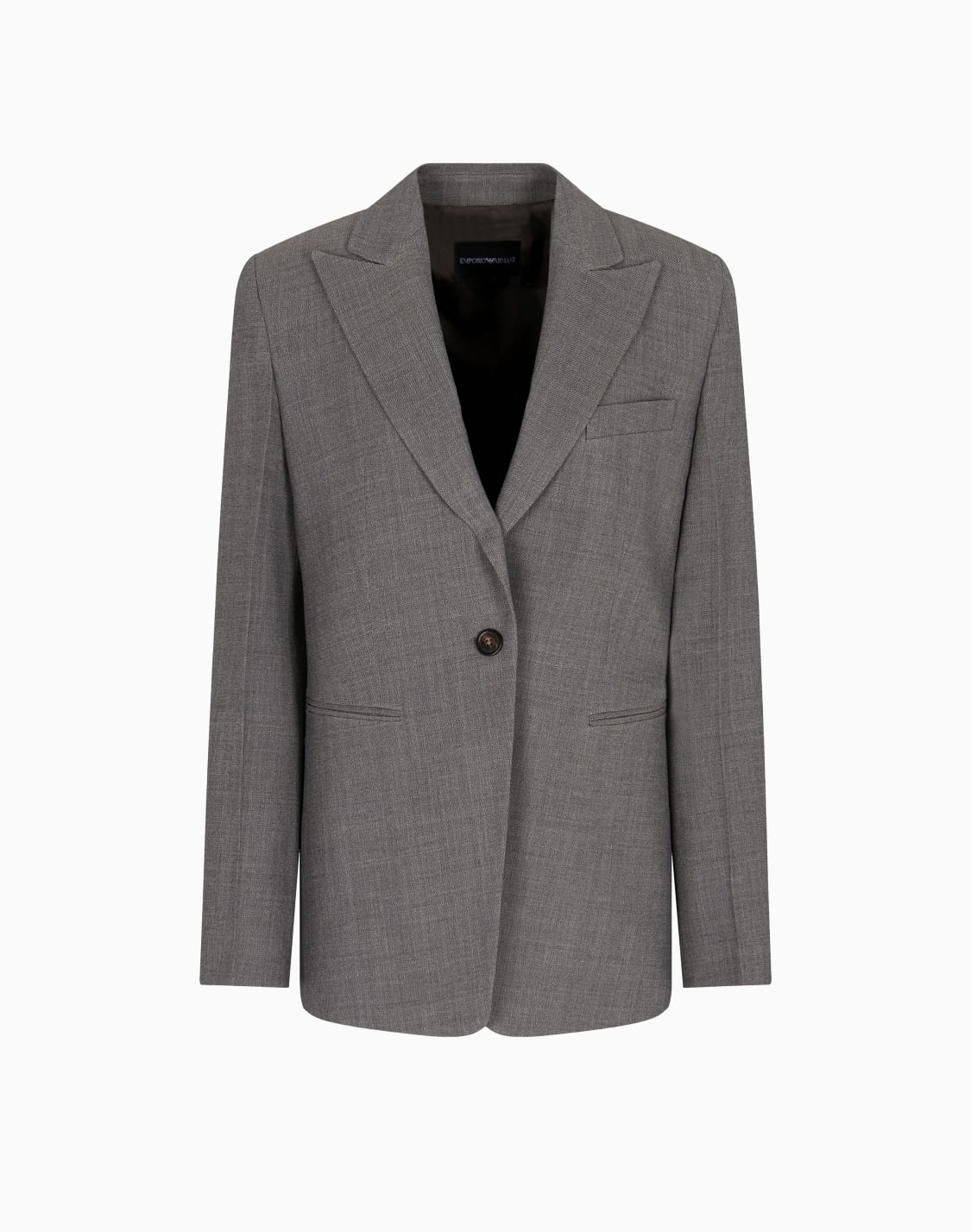 blazer-simple-boutonnage-en-crpe-de-laine-mouline-marron--emporio-armani
