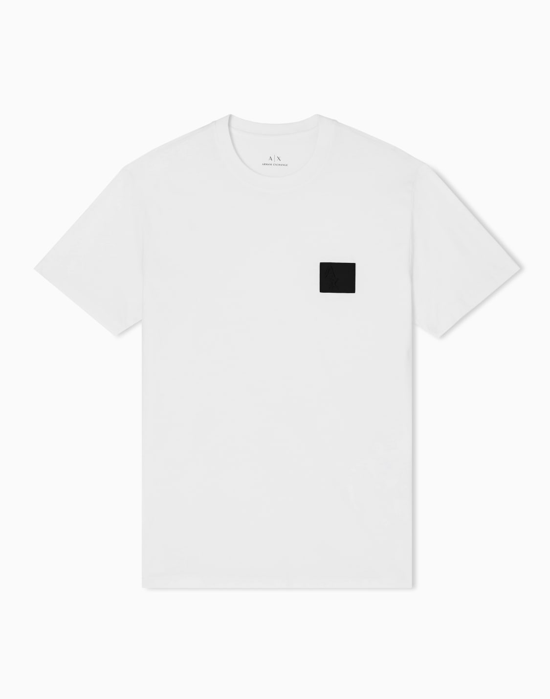 ロゴパッチ-半袖クルネックtシャツ-ホワイト--armani-exchange