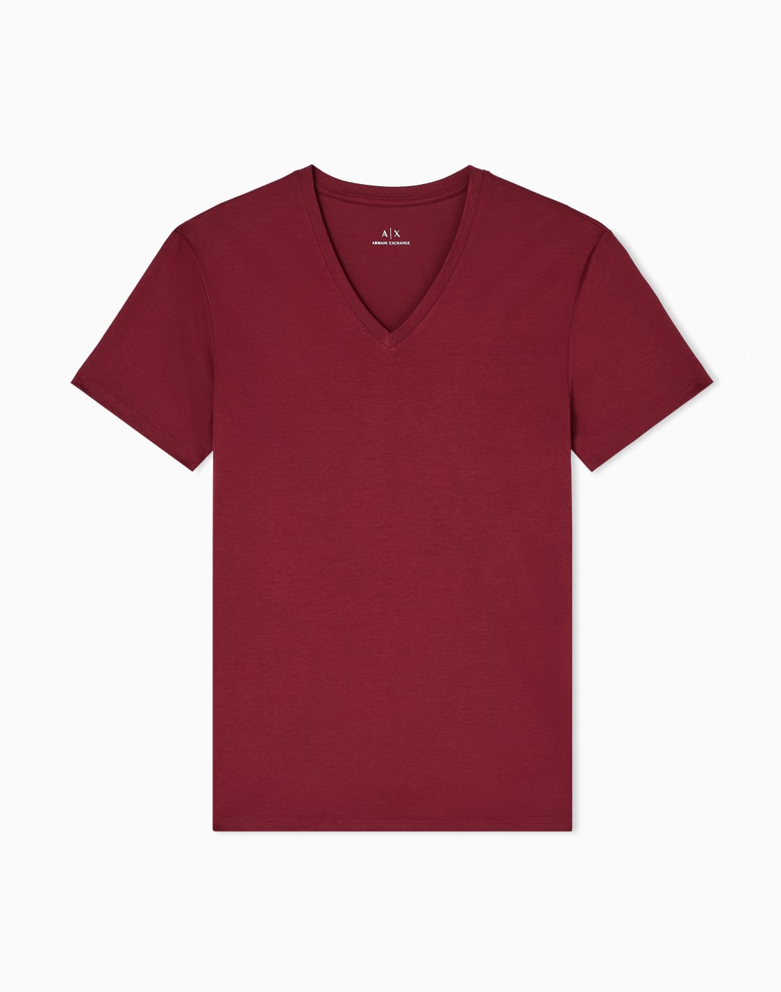 t-shirt-in-cotone-pima-slim-fit-scollo-a-v-bordeaux--armani-exchange