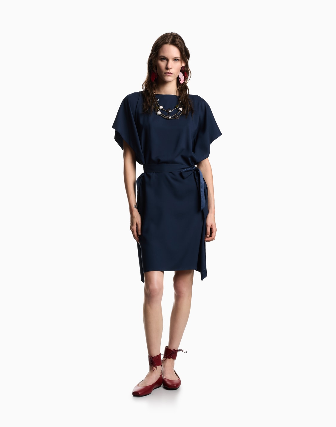 robe-ceinture-bandeau-en-crpe-satin-bleu--emporio-armani