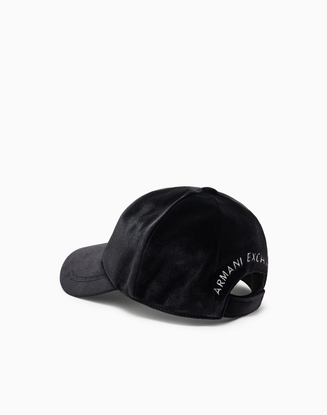 ストレッチベルベット-axロゴ-キャップ-ブラック--armani-exchange