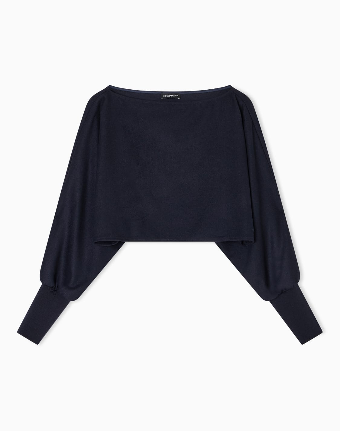 winter-urbanism-capsule-collection-crop-top-in-lightweight-cloth-made-of-a-virgin-wool-blend-navy-blue--emporio-armani