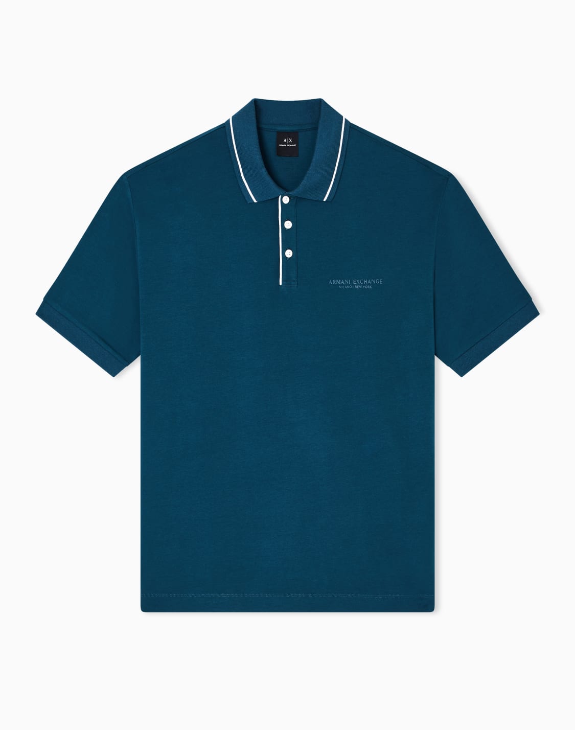 polo-coupe-rgulire-en-jersey-extensible-bleu--armani-exchange
