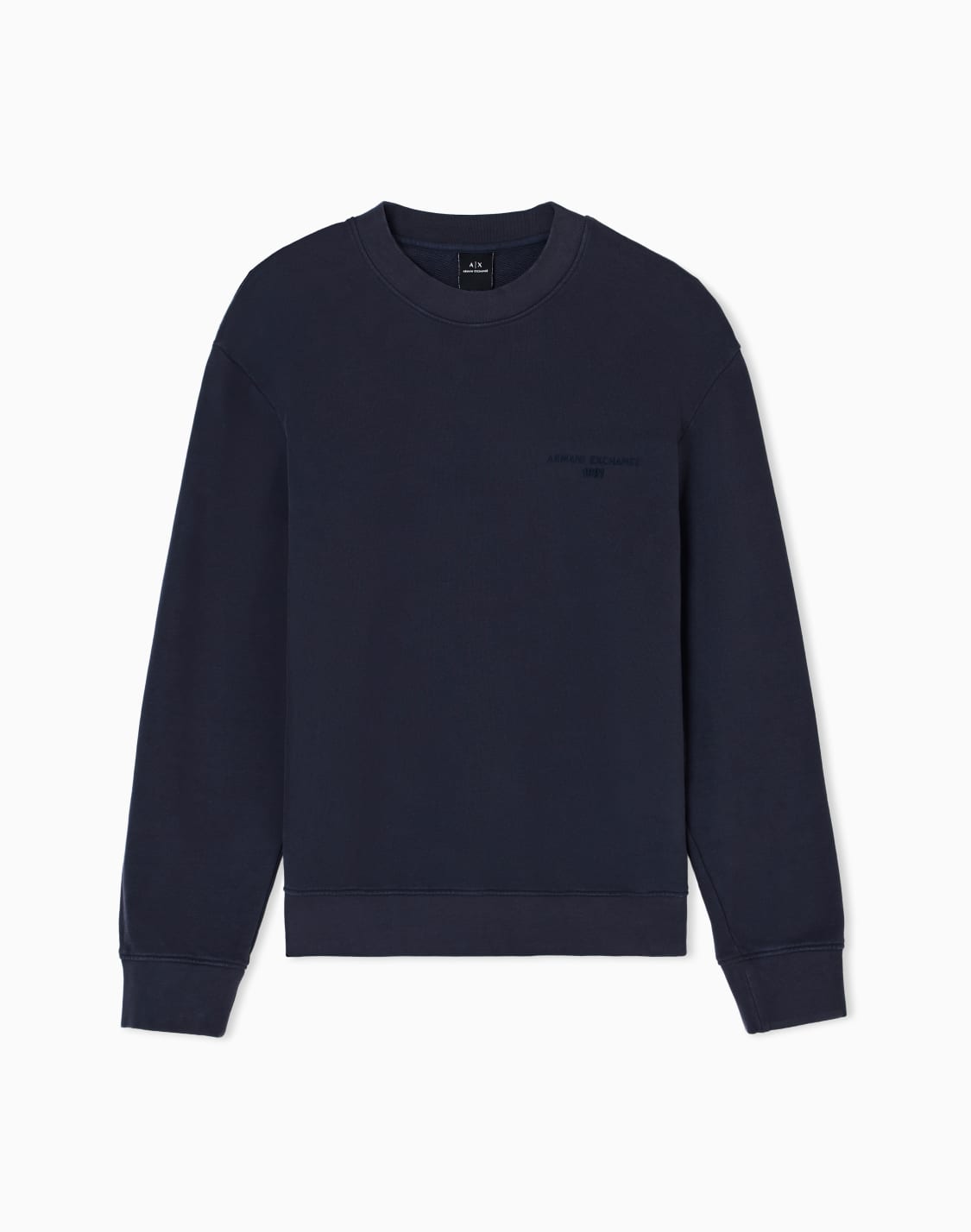 バックロゴ-カボナイズドフレンチテリ-プルオバ-ネイビブル--armani-exchange