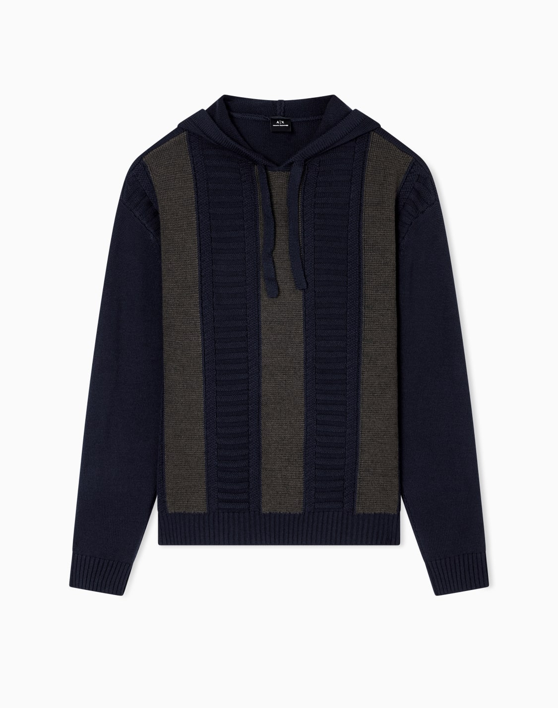 ストライプ-フデッドニットプルオバ-ツトン--armani-exchange