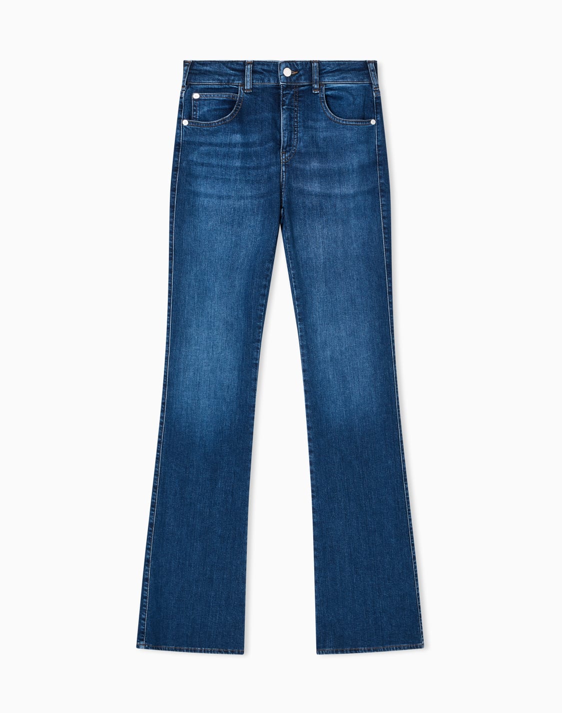 j47-mid-high-rise-jeans-with-a-flared-leg-in-a-worn-look-stretch-denim-blue--emporio-armani