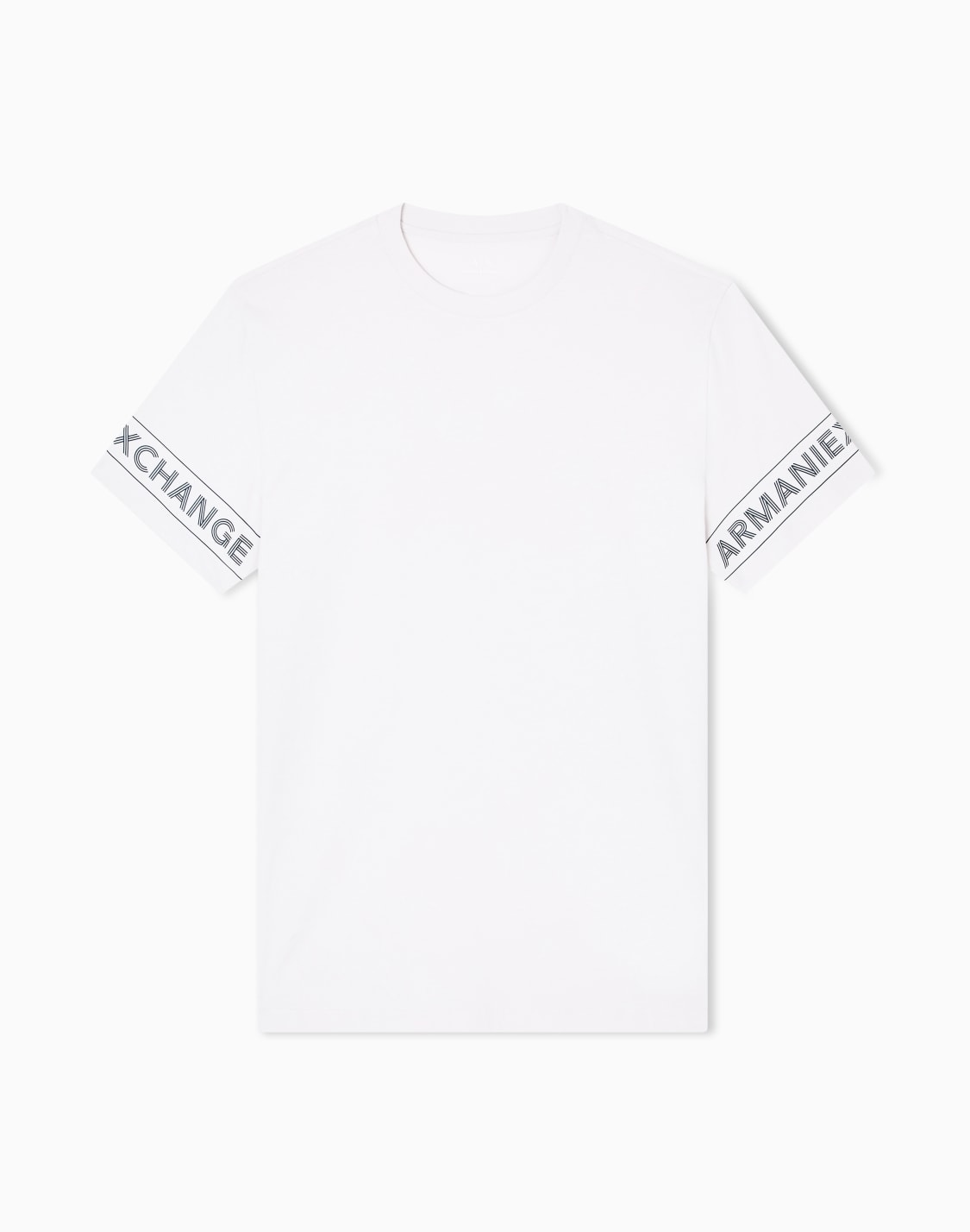axロゴ-半袖クルネックtシャツ-ホワイト--armani-exchange