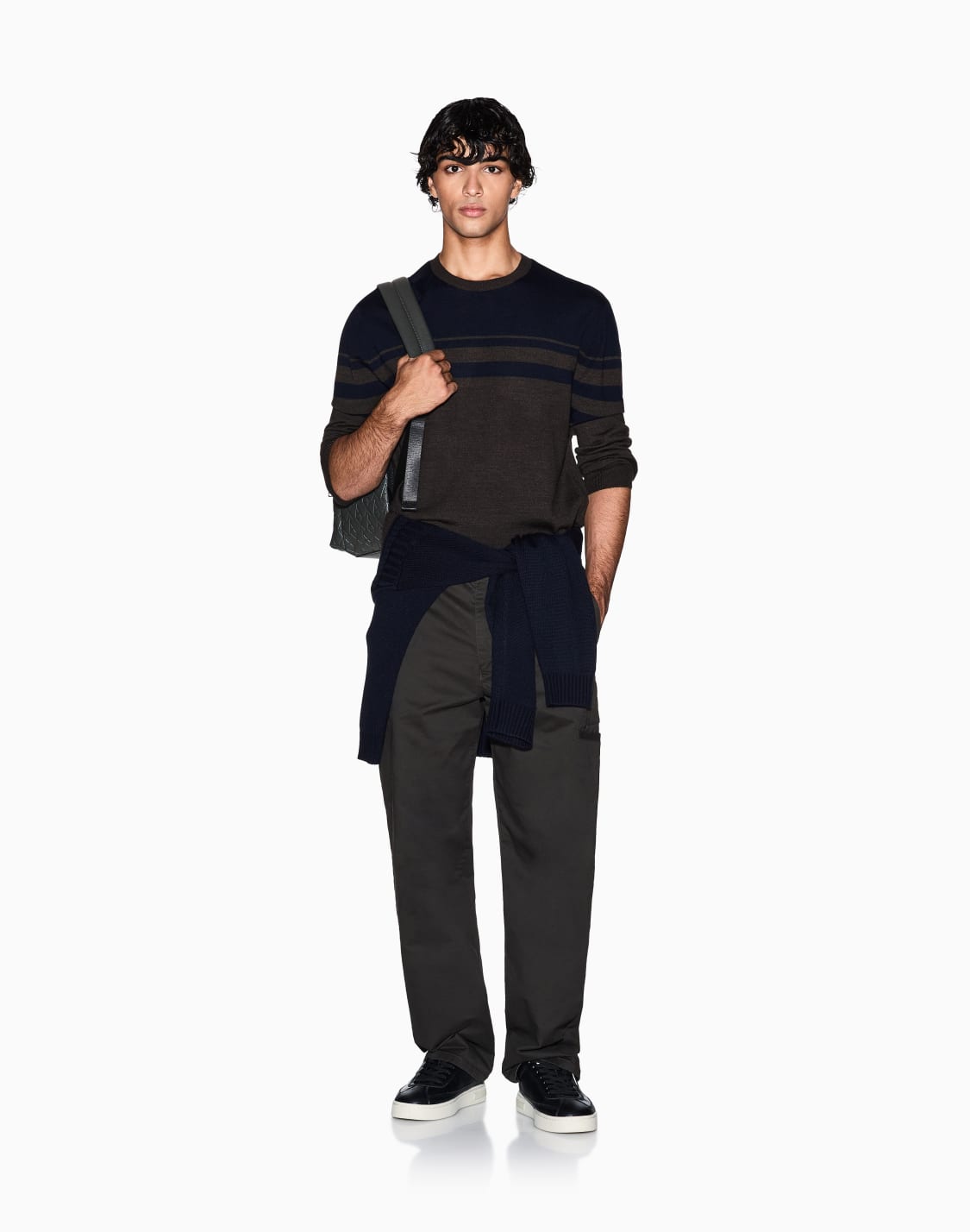 カラブロック-ニットプルオバ-ツトン--armani-exchange