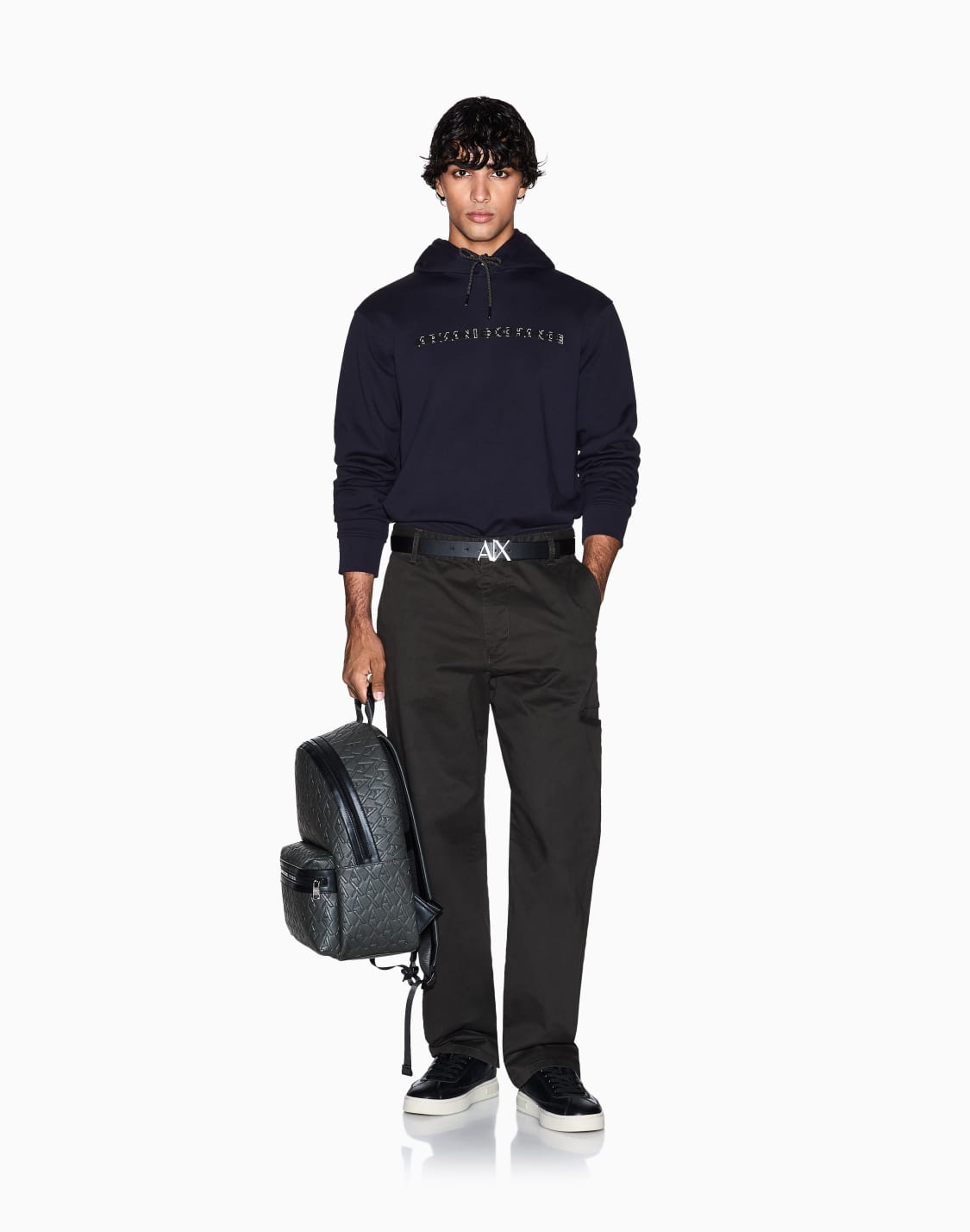 hoodies-navy-blue--armani-exchange