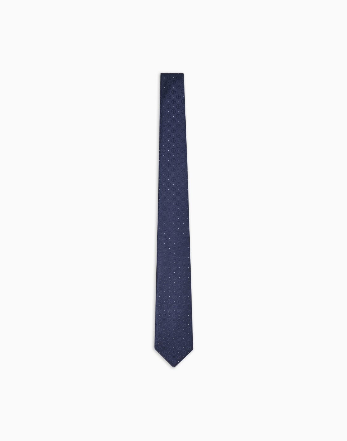 シルクネクタイ-ジャカドモノグラム-ブル--giorgio-armani