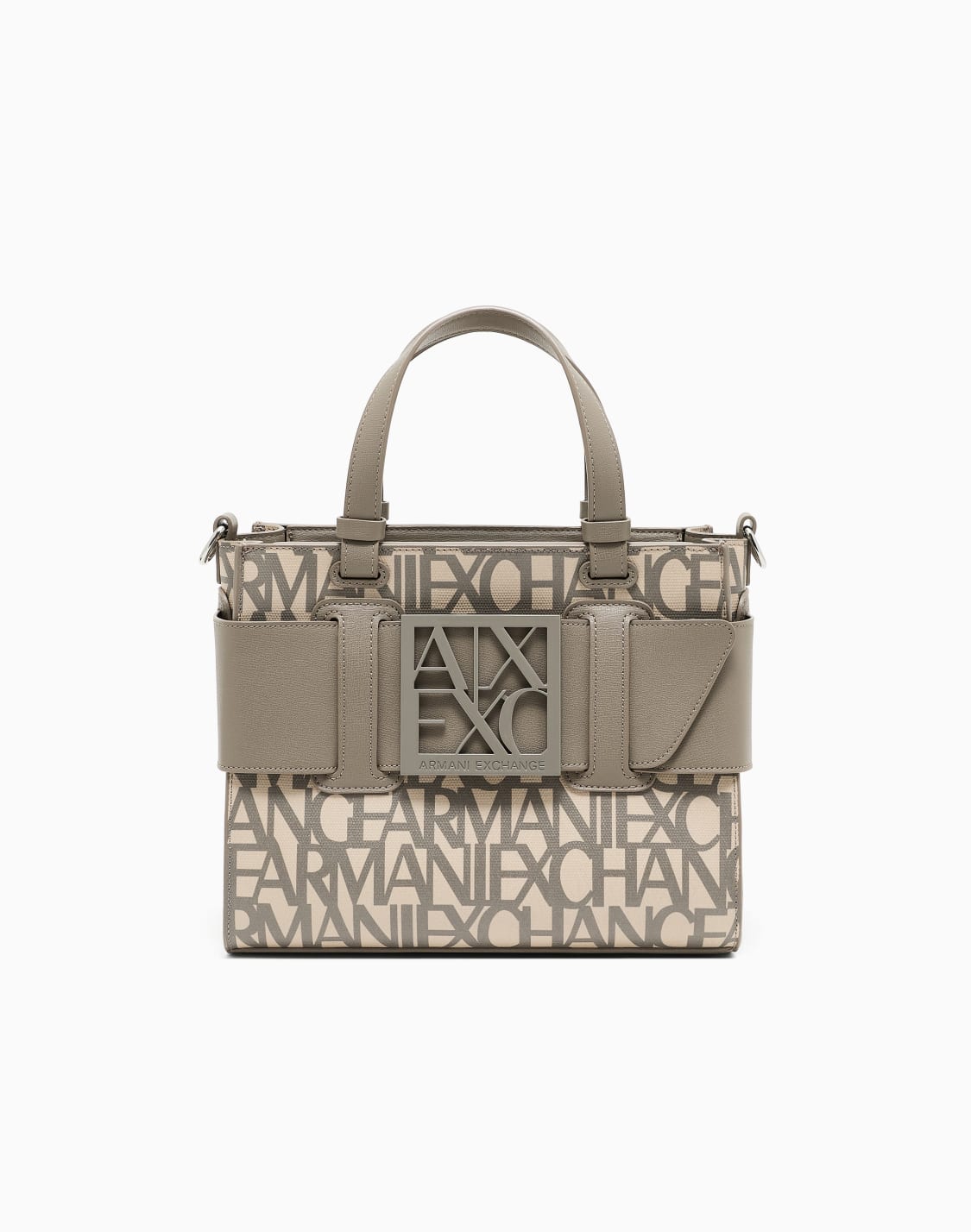 boxロゴバックル-ミニハンドバッグ-ベジュ--armani-exchange