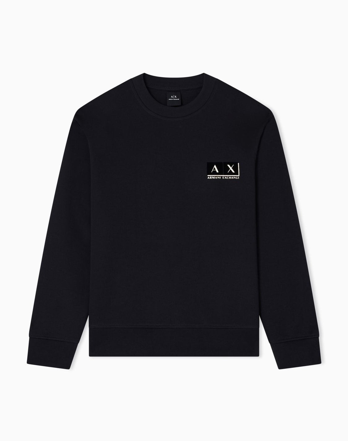 ゴルドロゴ-スウェットプルオバ-ブラック--armani-exchange