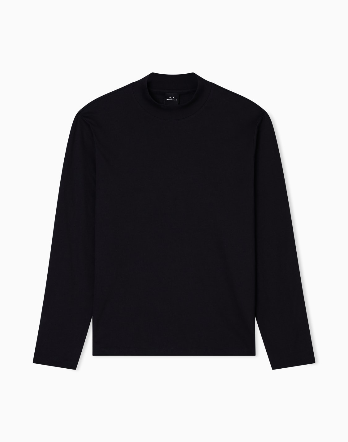 long-sleeved-t-shirt-with-high-neck-black--armani-exchange