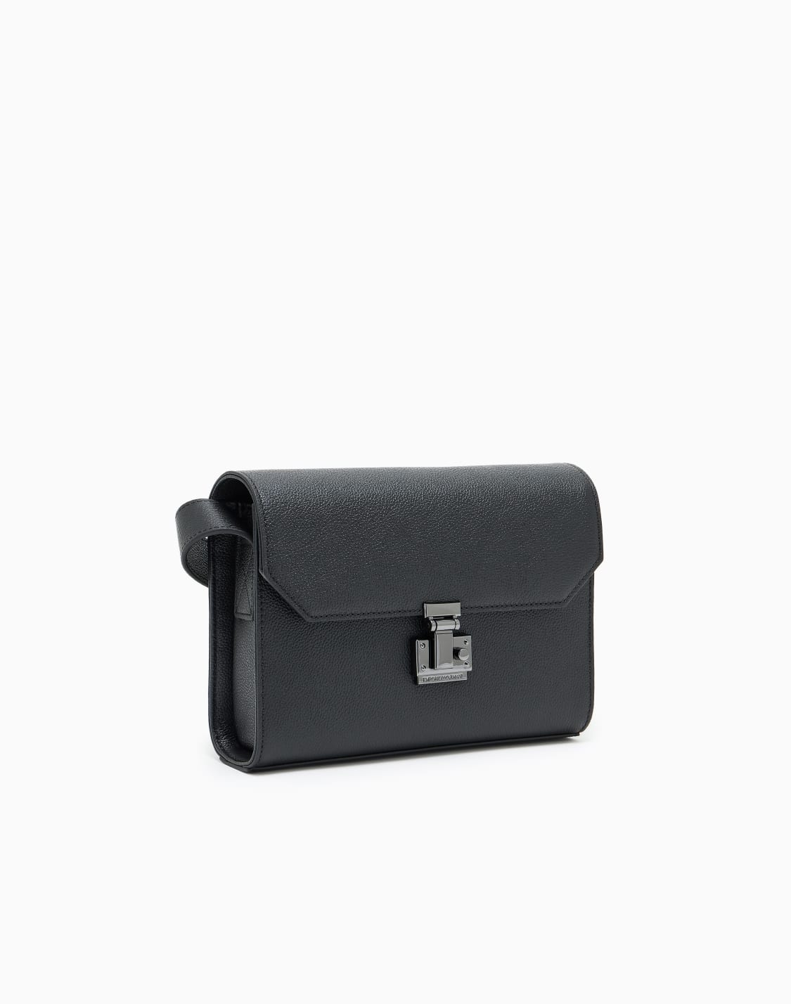 shoulder-bag-with-flap-in-tumbled-leather-black--emporio-armani