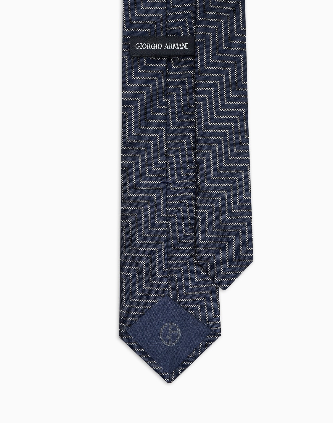 シルクネクタイ-ジャカドシェブロンモチフ-ブル--giorgio-armani