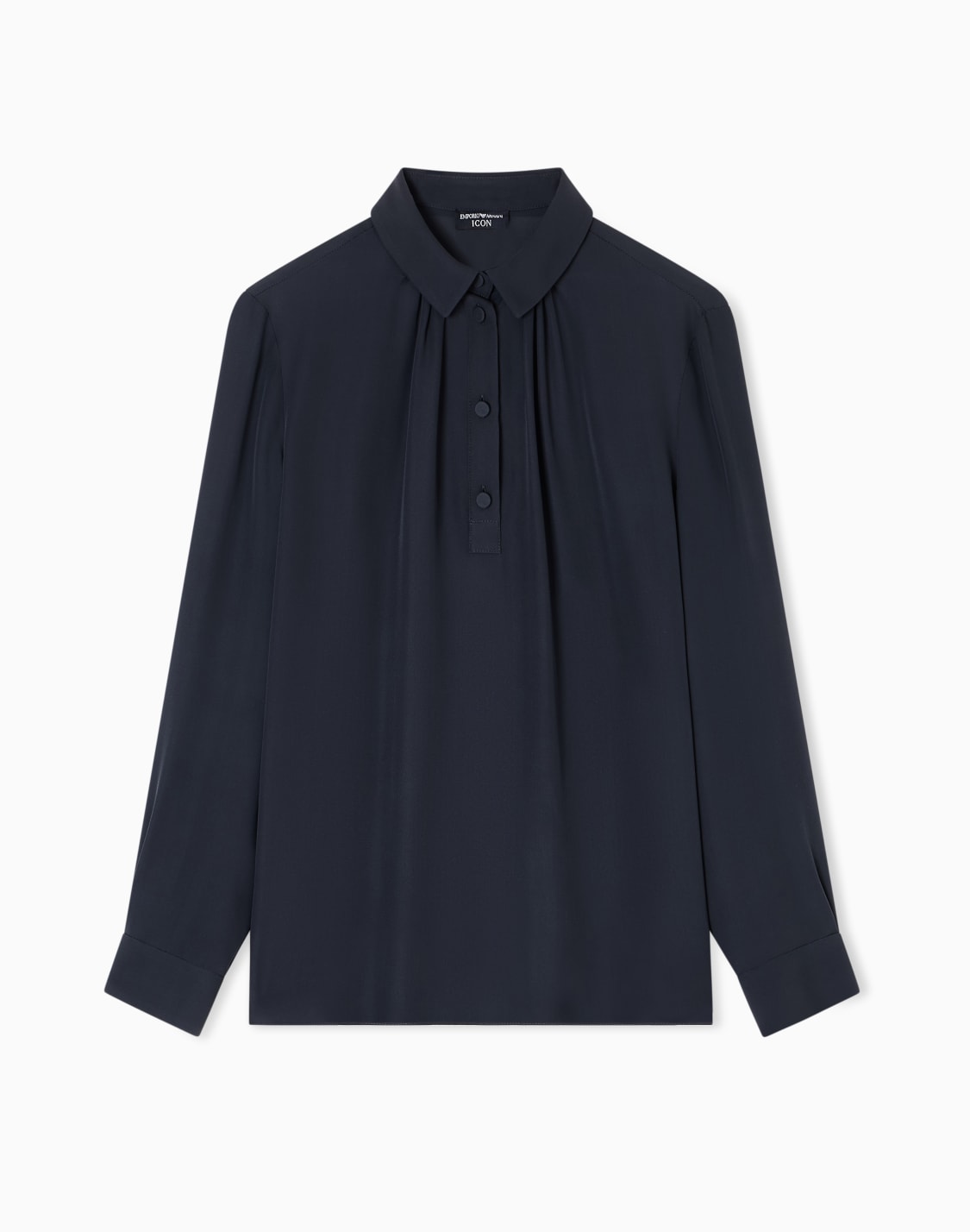 icon-blouse-in-silk-double-georgette-light-blue--emporio-armani