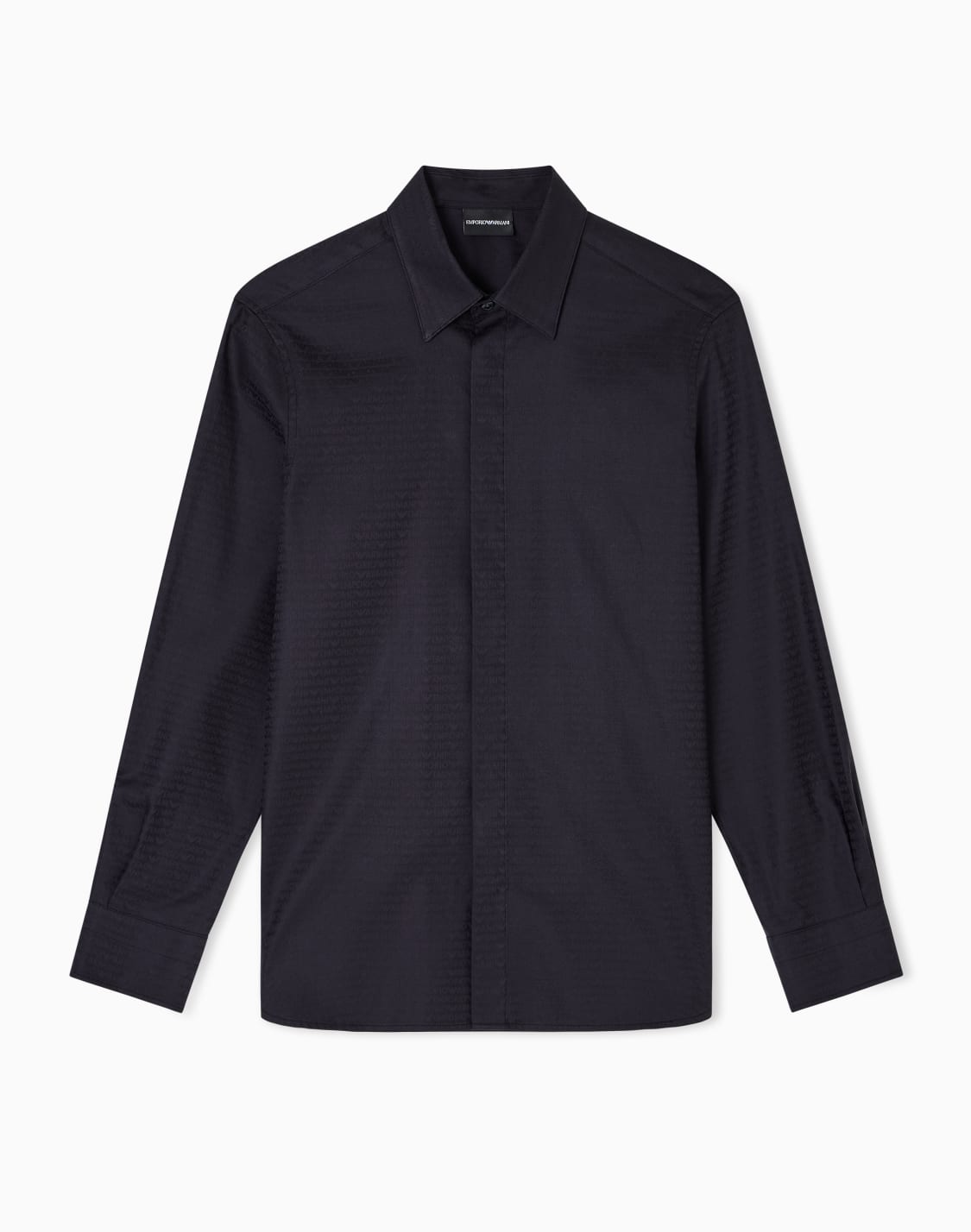 シャツ-コットン-オルオバジャカドロゴ-ブラック--emporio-armani