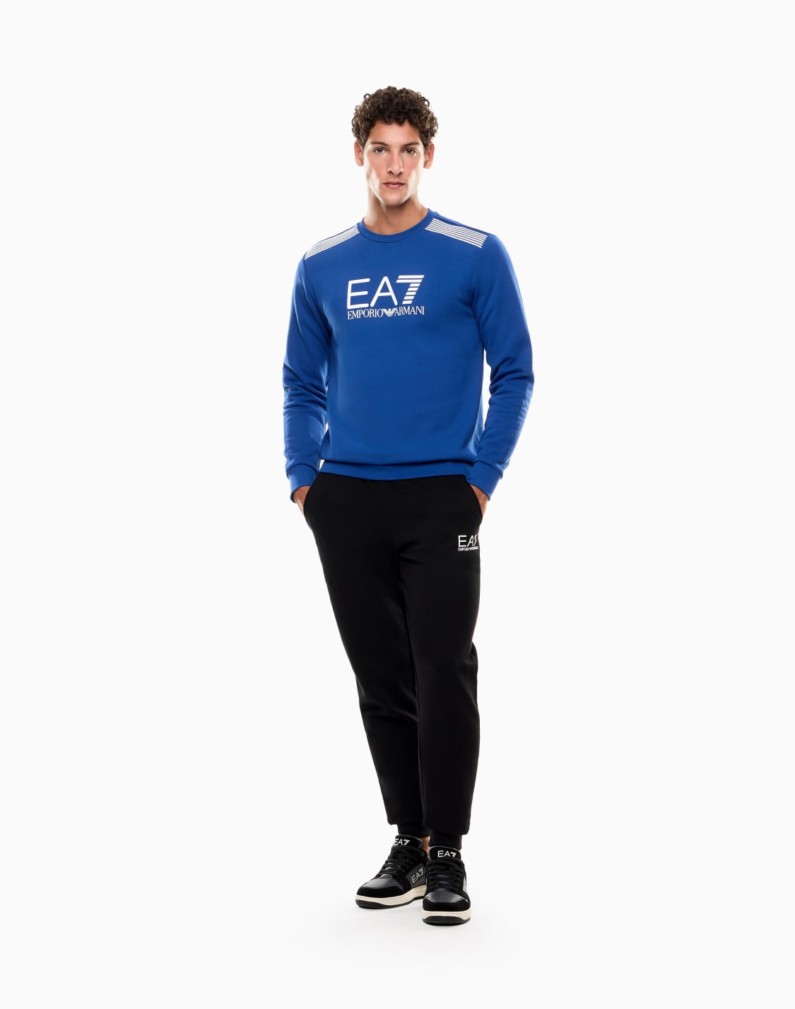 asv-7-lines-crew-neck-sweatshirt-in-a-cotton-blend-blue--ea7