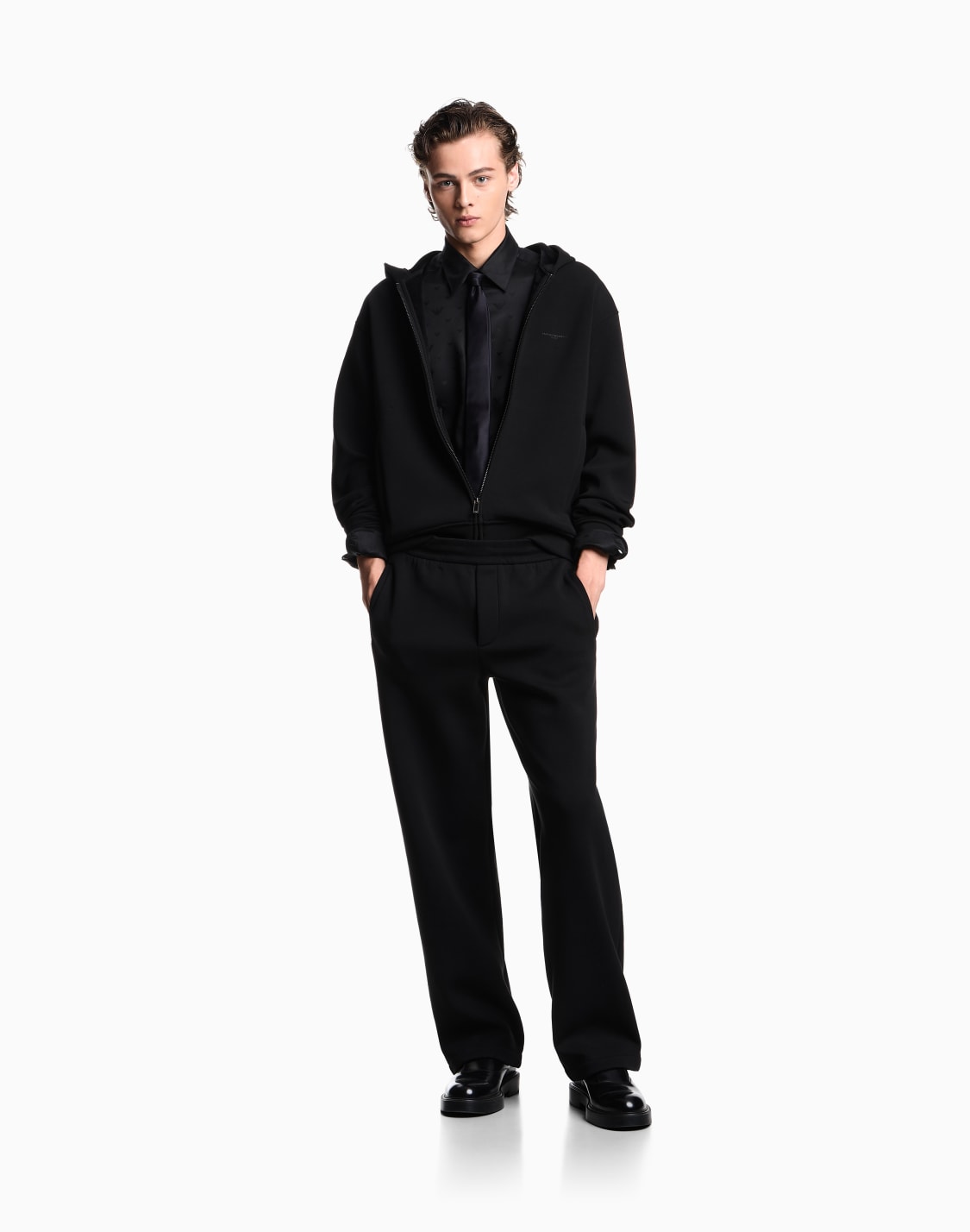 asv-lyocell-blend-bonded-jersey-zip-up-sweatshirt-with-hood-black--emporio-armani