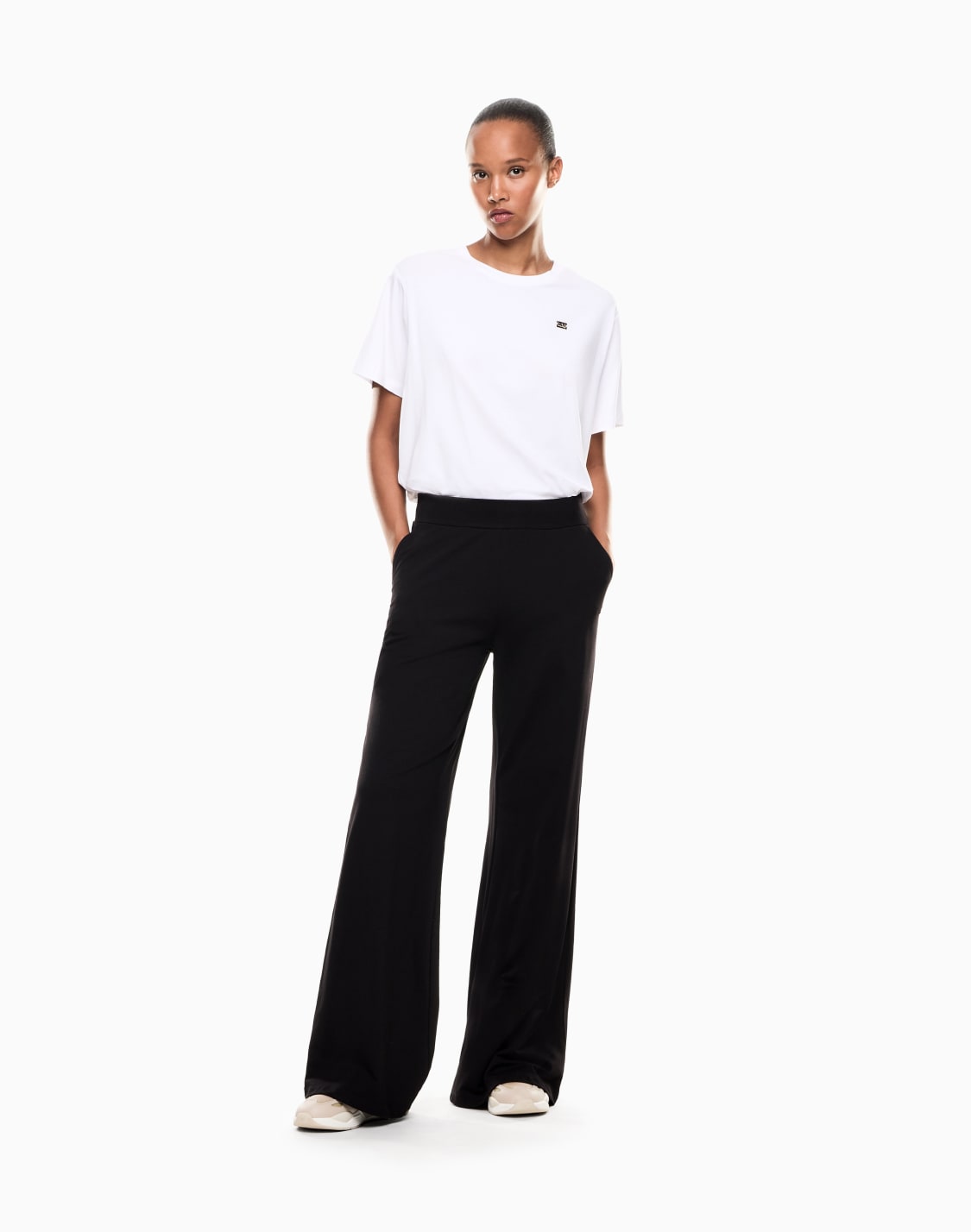 pantalones-amplios-de-algodn-elstico-core-lady-negro--ea7