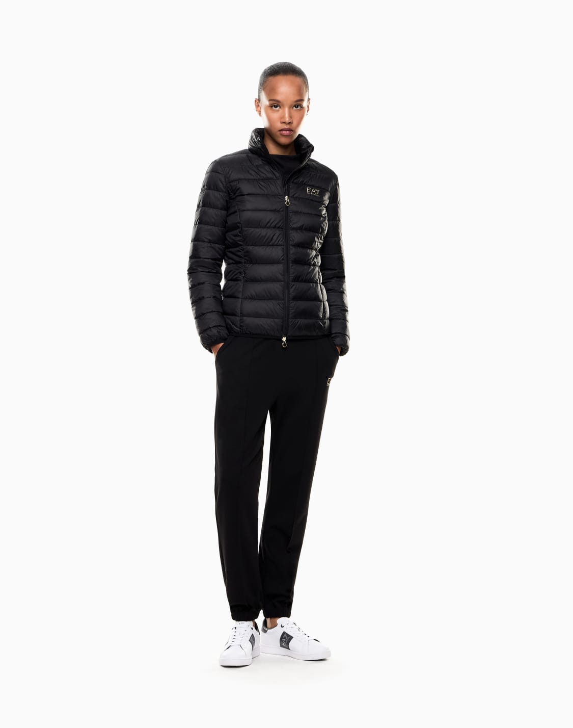 core-lady-lightly-padded-jacket-in-nylon-black--ea7