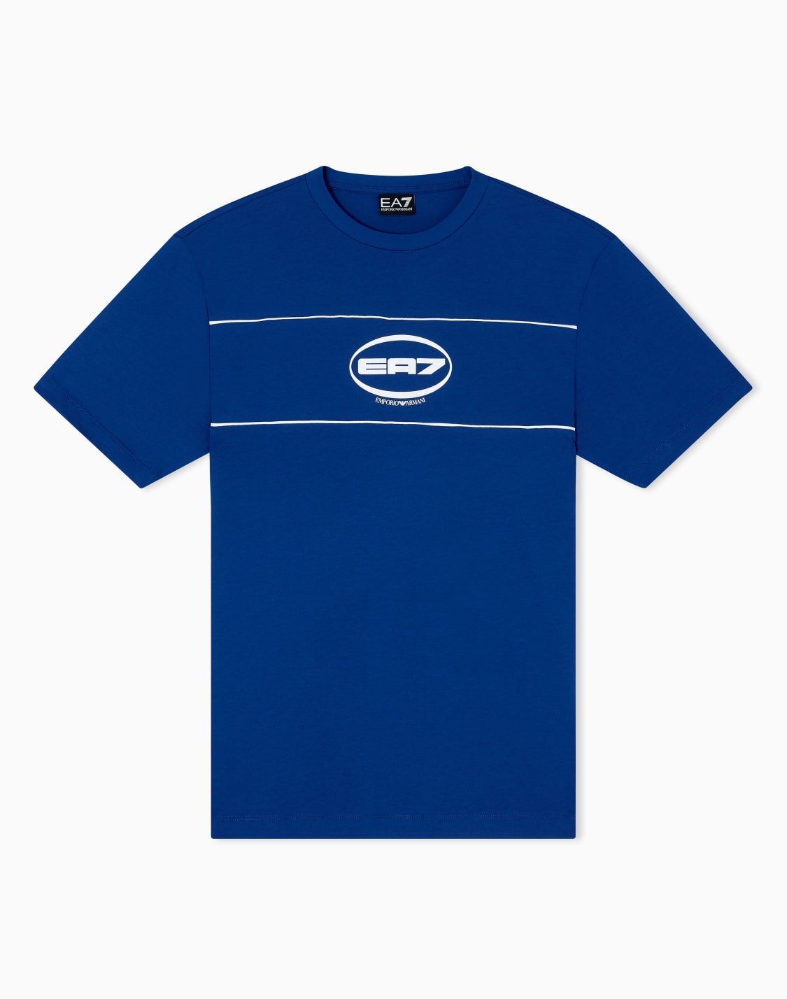 logo-series-クルネックtシャツ-コットン混紡ジャジ-ブル--ea7