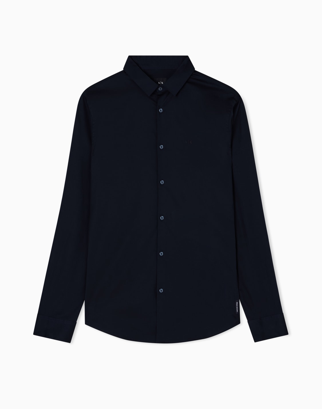 chemise-coupe-slim-en-popeline-de-coton-stretch-bleu-marine--armani-exchange