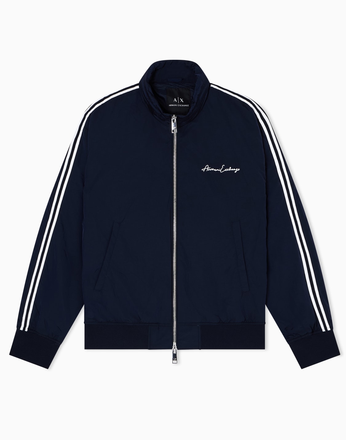 full-zip-blouson-in-crinkle-fabric-with-logo-on-the-chest-blue--armani-exchange