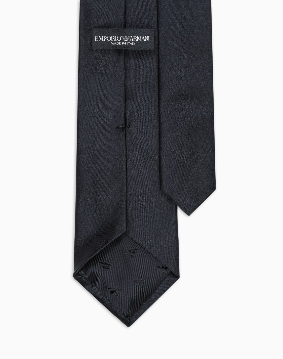 ネクタイ-ピュアシルク製-マイクロジャカドモチフ-ブラック--emporio-armani