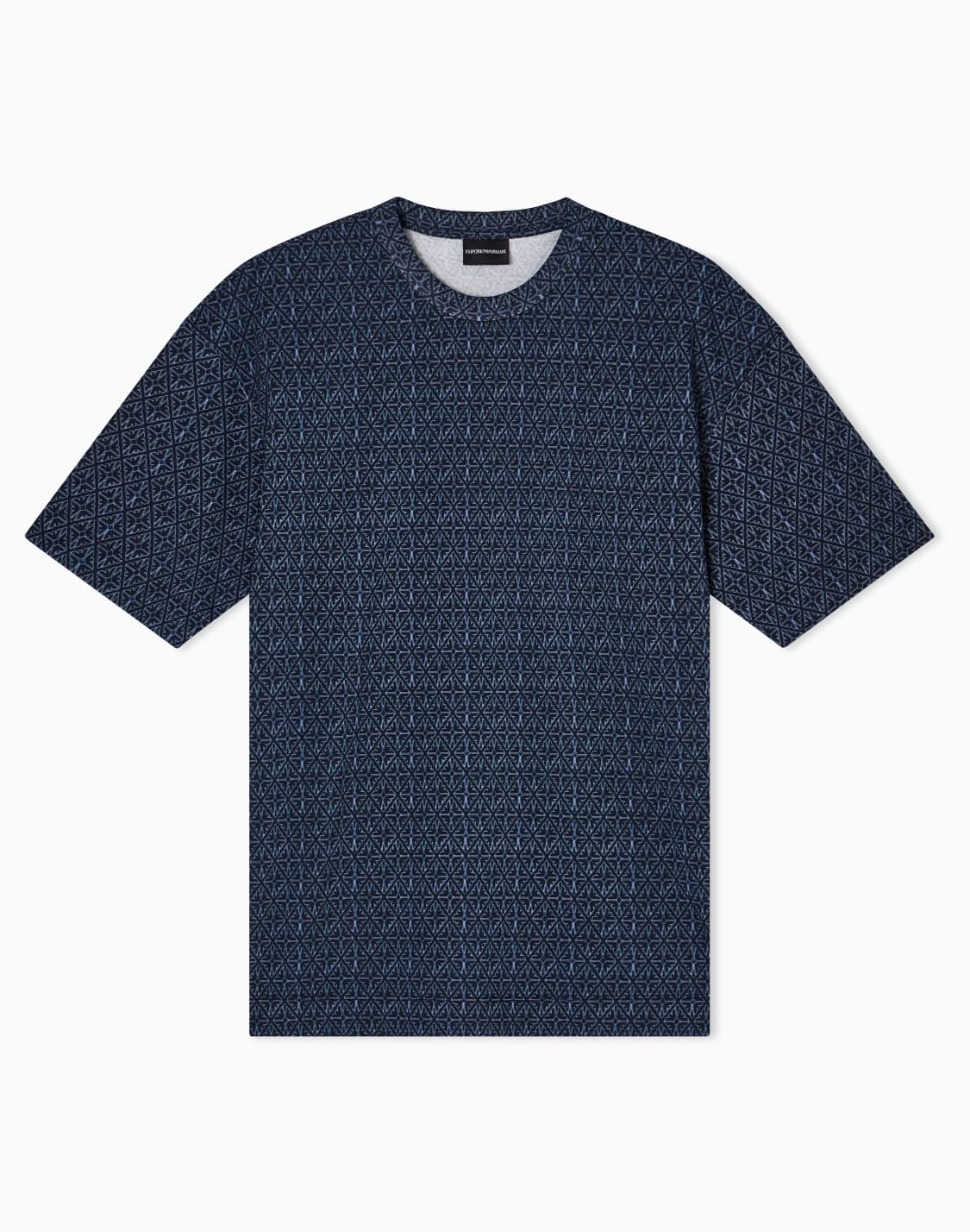 asv-tシャツ-ジャジ-マジョリカ風プリント-ブル--emporio-armani