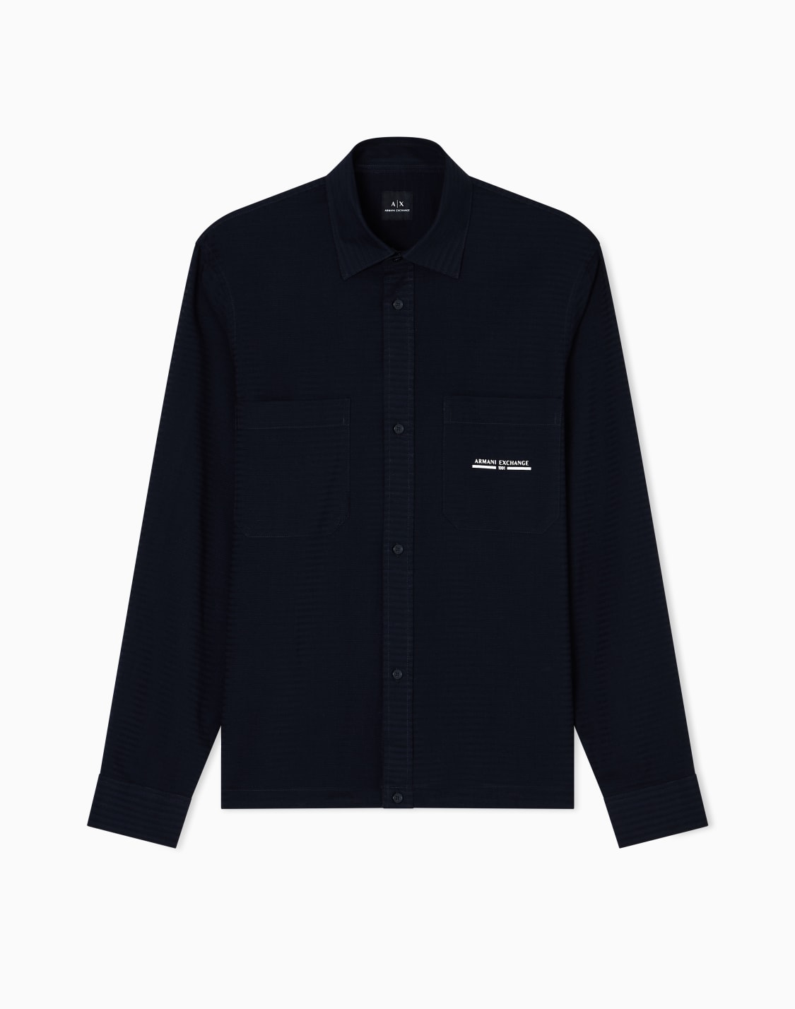 casual-shirts-navy_blue--armani-exchange