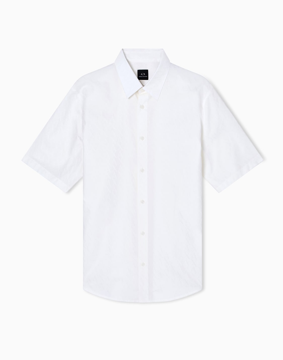 chemise-en-coton-jacquard-manches-courtes-blanc--armani-exchange