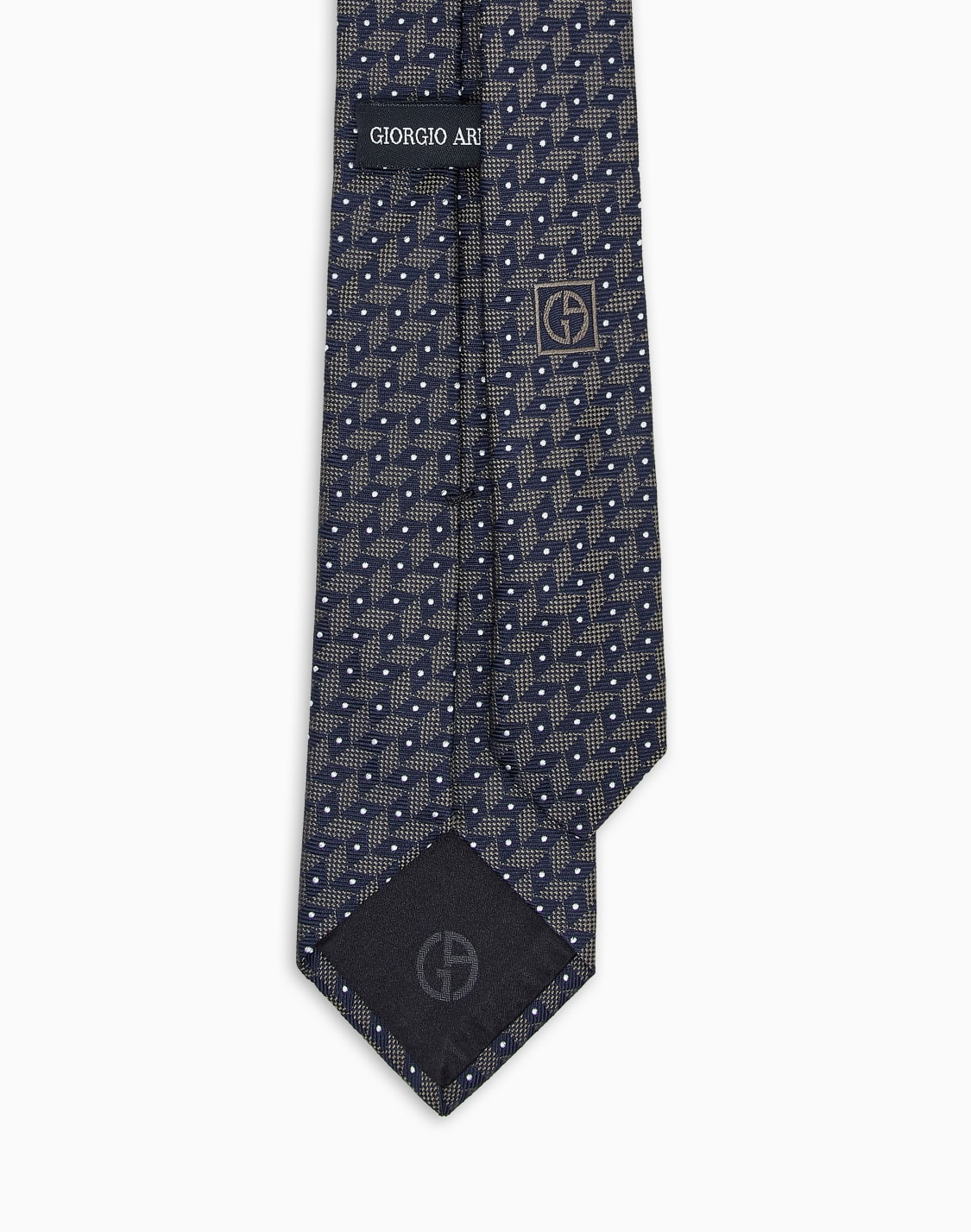 Giorgio Armani ダークブルー シルクネクタイ シルクネクタイ ペイズリージャカード | Giorgio Armani