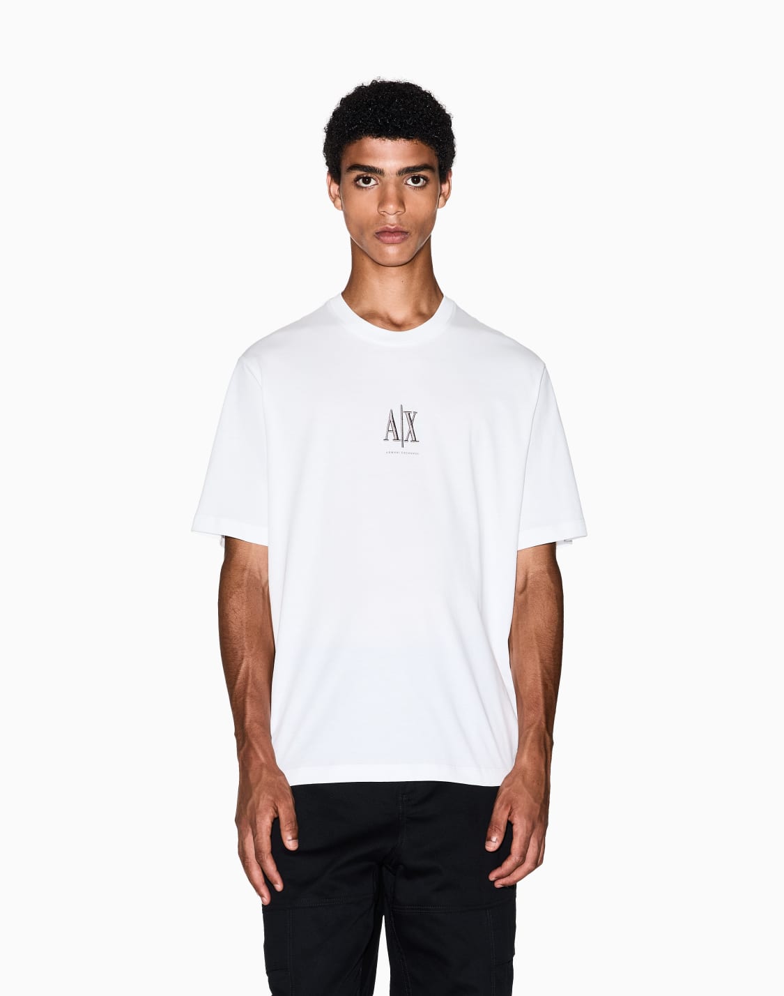 Regular fit T-shirt with rhinestone logo