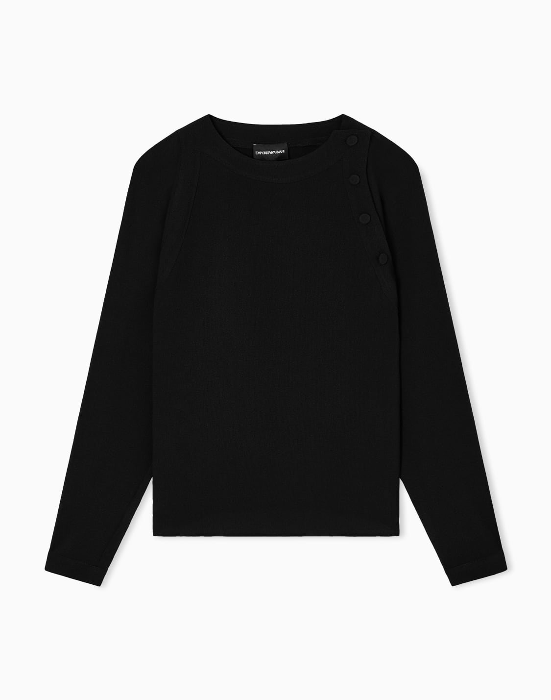 blusa-in-tessuto-sabl-stretch-nero--emporio-armani