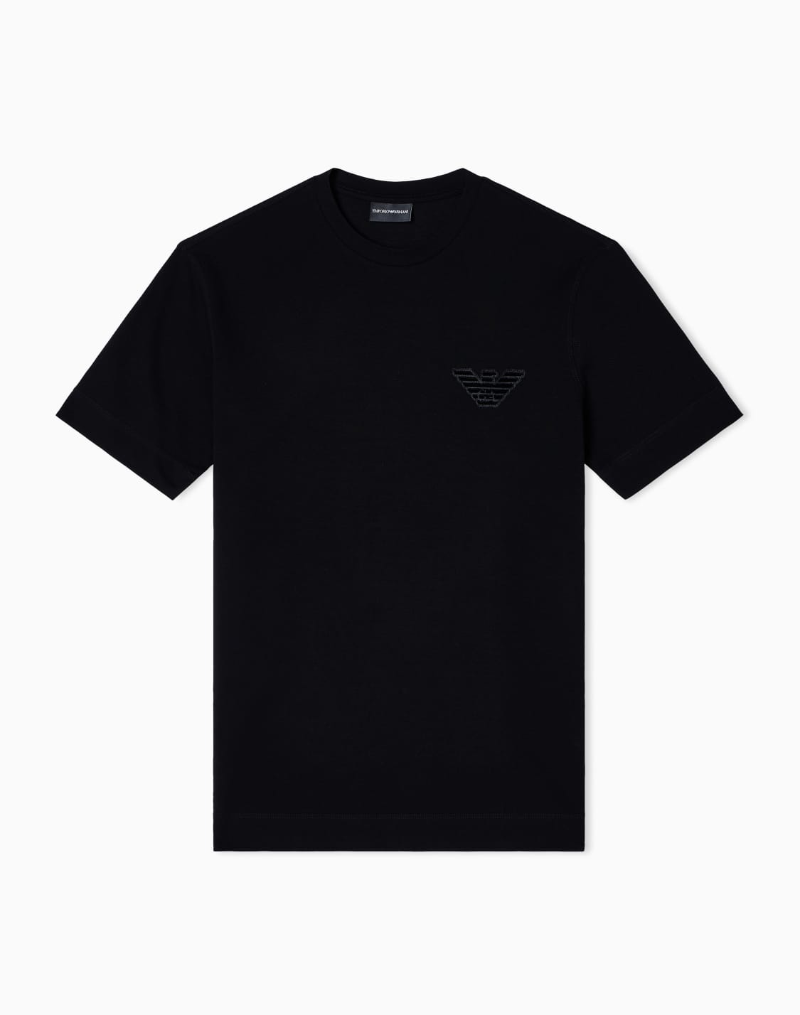 tシャツ-ピケジャジ-イグルパッチ-ブラック--emporio-armani