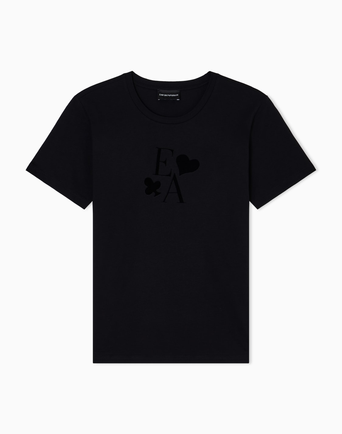 asv-tシャツ-オガニックジャジ-フロックプリントロゴ-ブラック--emporio-armani